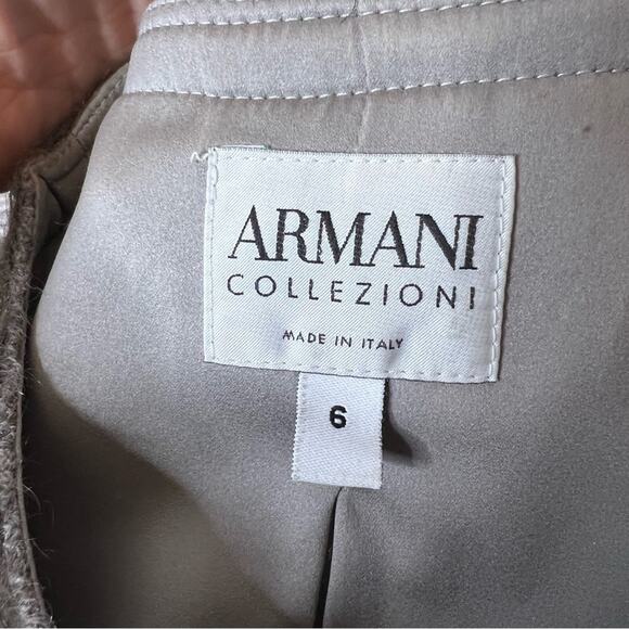Armani Collezioni brown trimmed suit jacket sz 6 - Picture 4 of 5